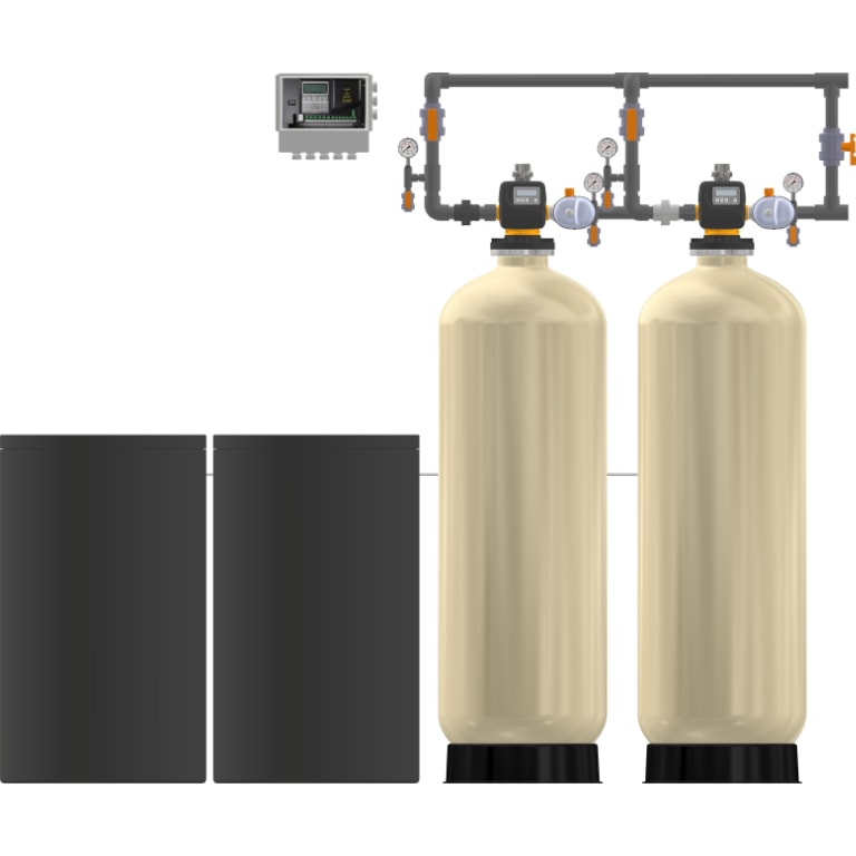 Excalibur commercial progressive flow duplex water softener